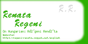 renata regeni business card